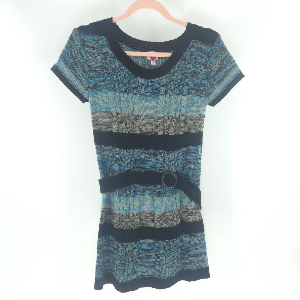 CHERRY STYX XS-M SWEATER DRESS BELT XTRA STRETCH KNIT 80-90s INSTANT Vibe BANGER - Picture 3 of 12